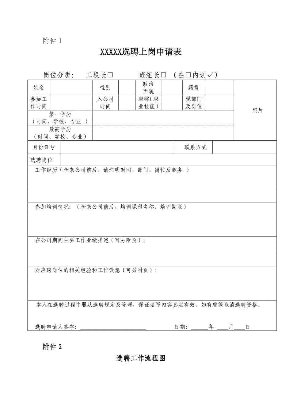 工段长班组长及各单位基层管理技术岗位选聘实施办法_第5页