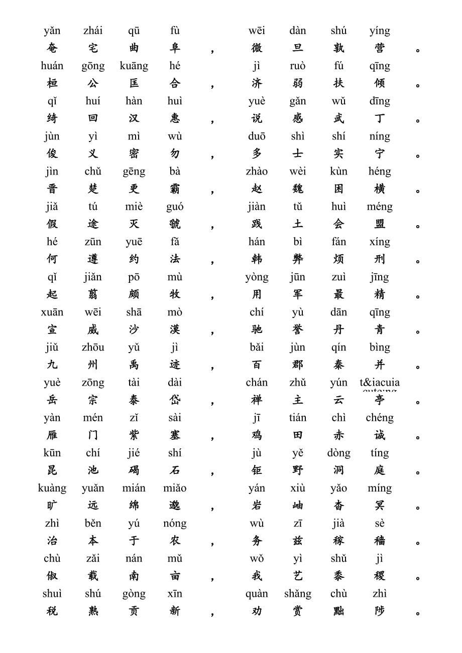 《千字文》全文(带拼音).docx_第5页