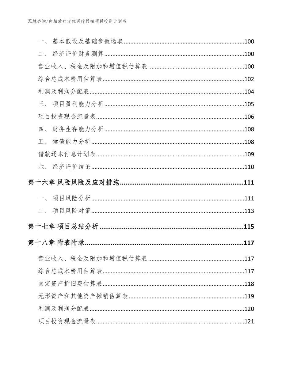 白城放疗定位医疗器械项目投资计划书【模板范文】_第5页