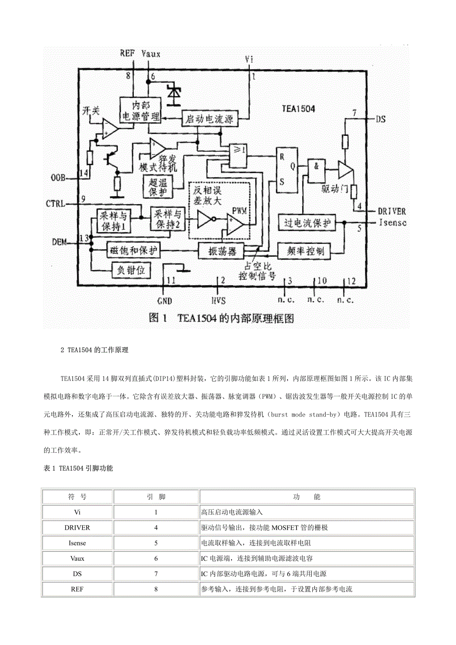 TEA1504开关电源低功耗控制IC_第2页