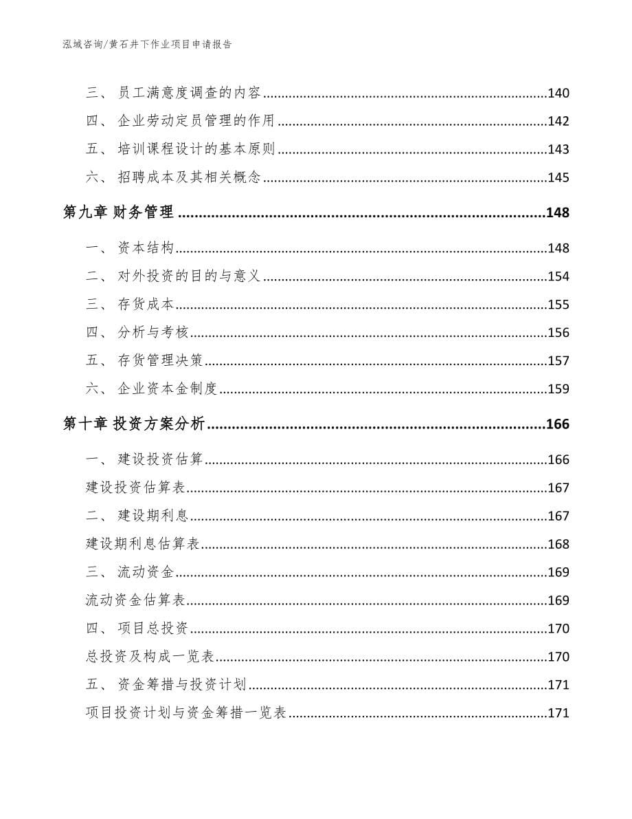 黄石井下作业项目申请报告参考模板_第5页