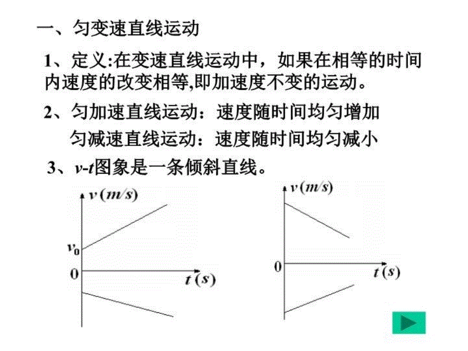 最新匀变速直线运动的速度与时间关系新人教必修PPT课件_第3页