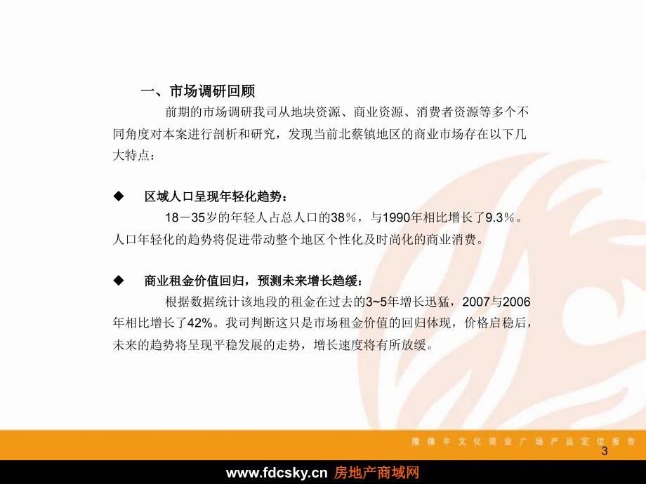 上海市北蔡镇隆德丰文化商业广场产品定位报告_第3页