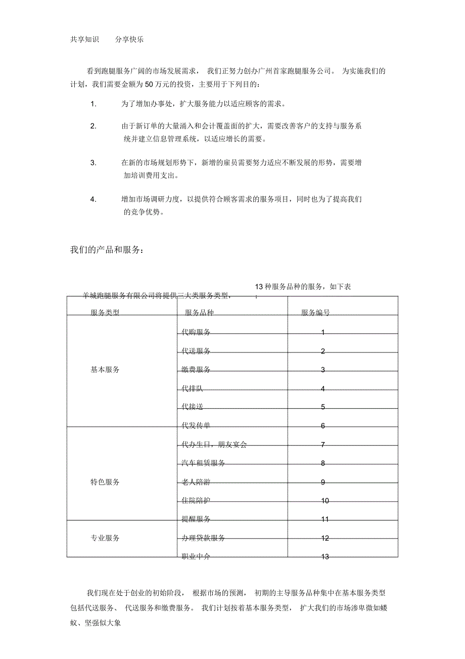 跑腿公司商业计划书_第4页