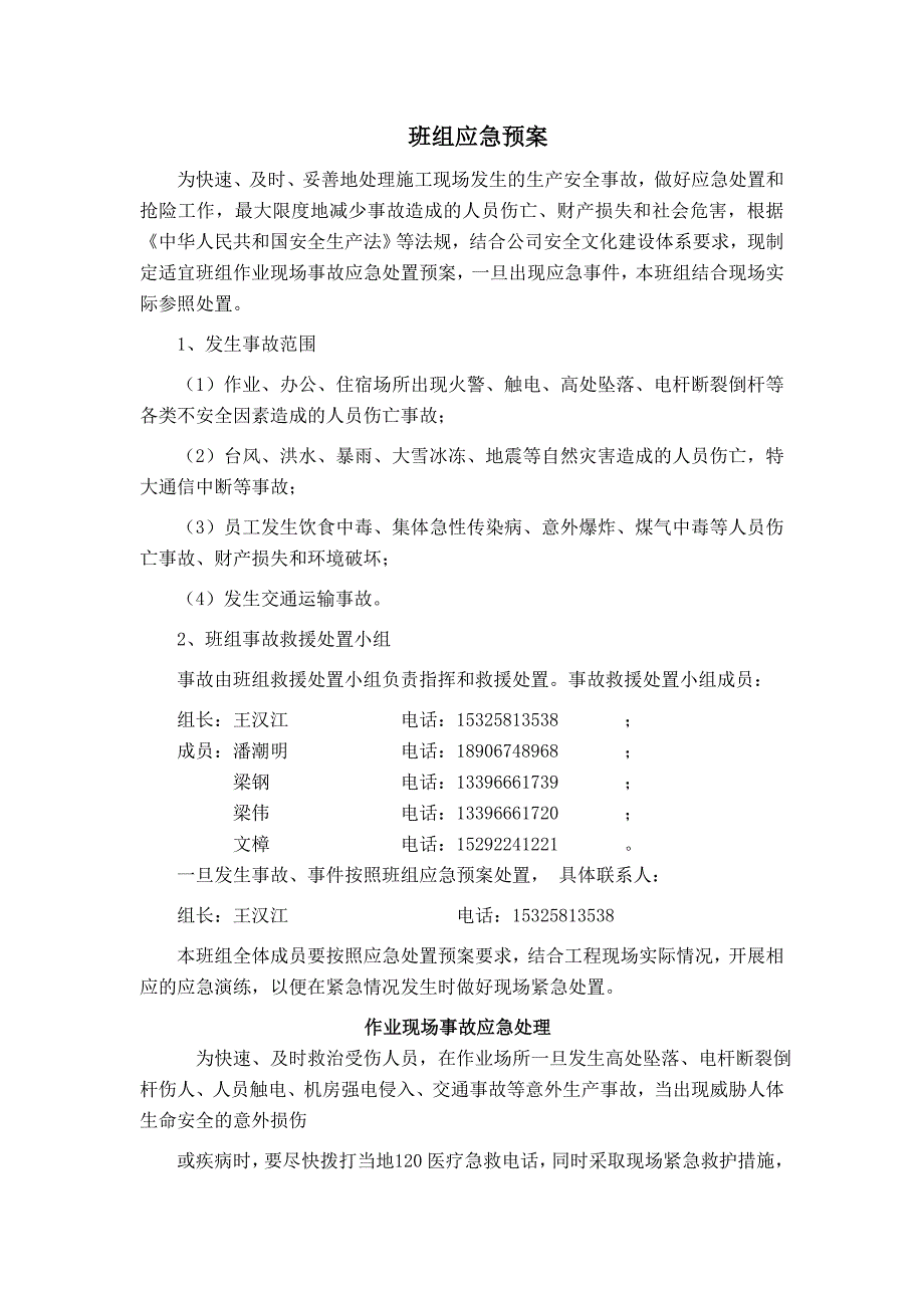 各类应急预案-应急预案各种应急预案_第1页