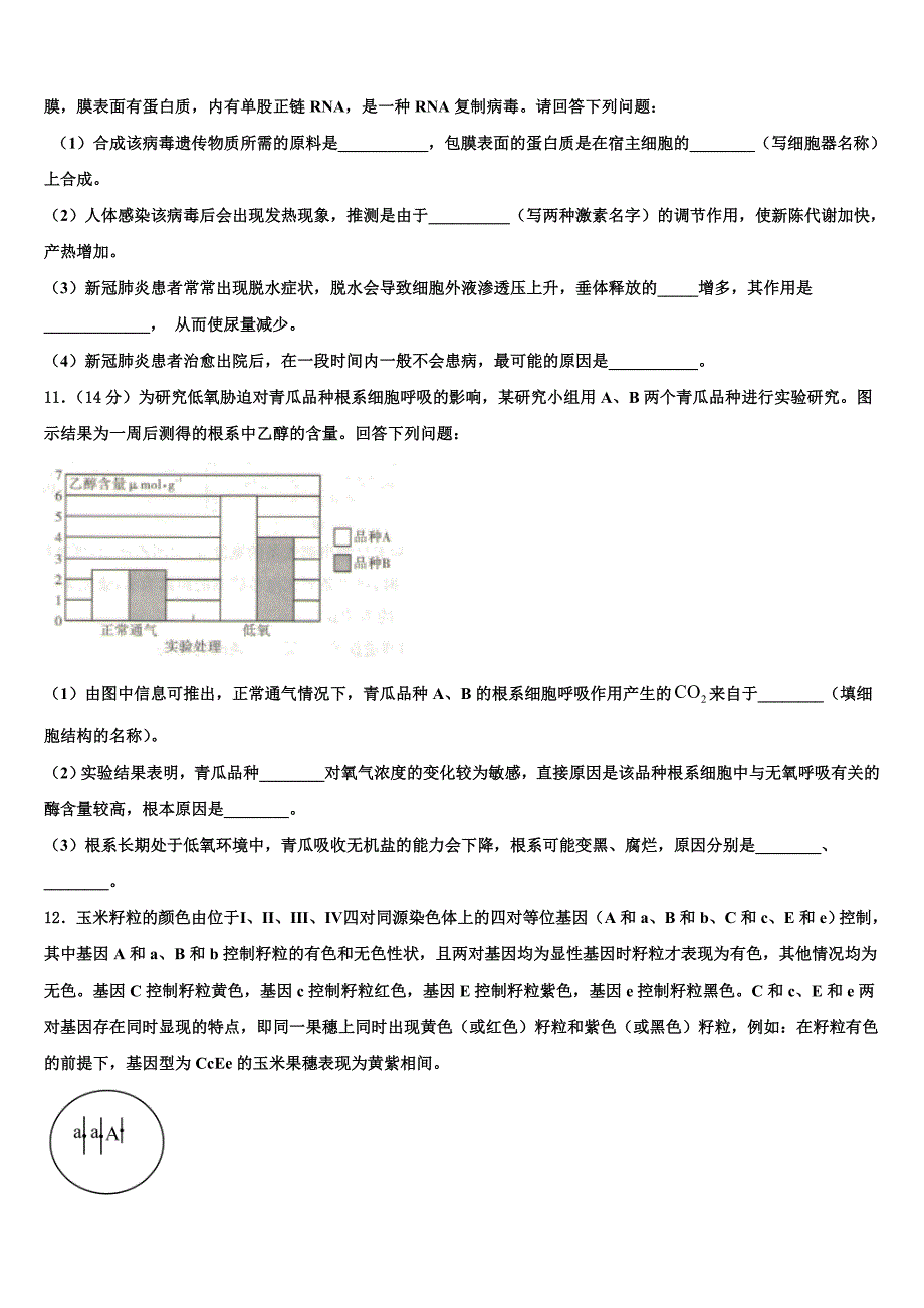 2023学年山东省桓台一中高三下学期第一次联考生物试卷(含解析）.doc_第4页