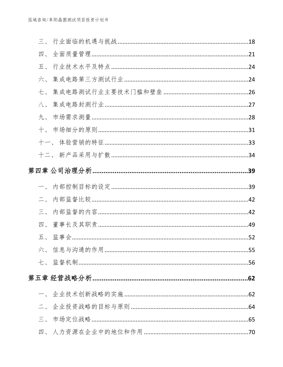 阜阳晶圆测试项目投资计划书_范文模板_第3页