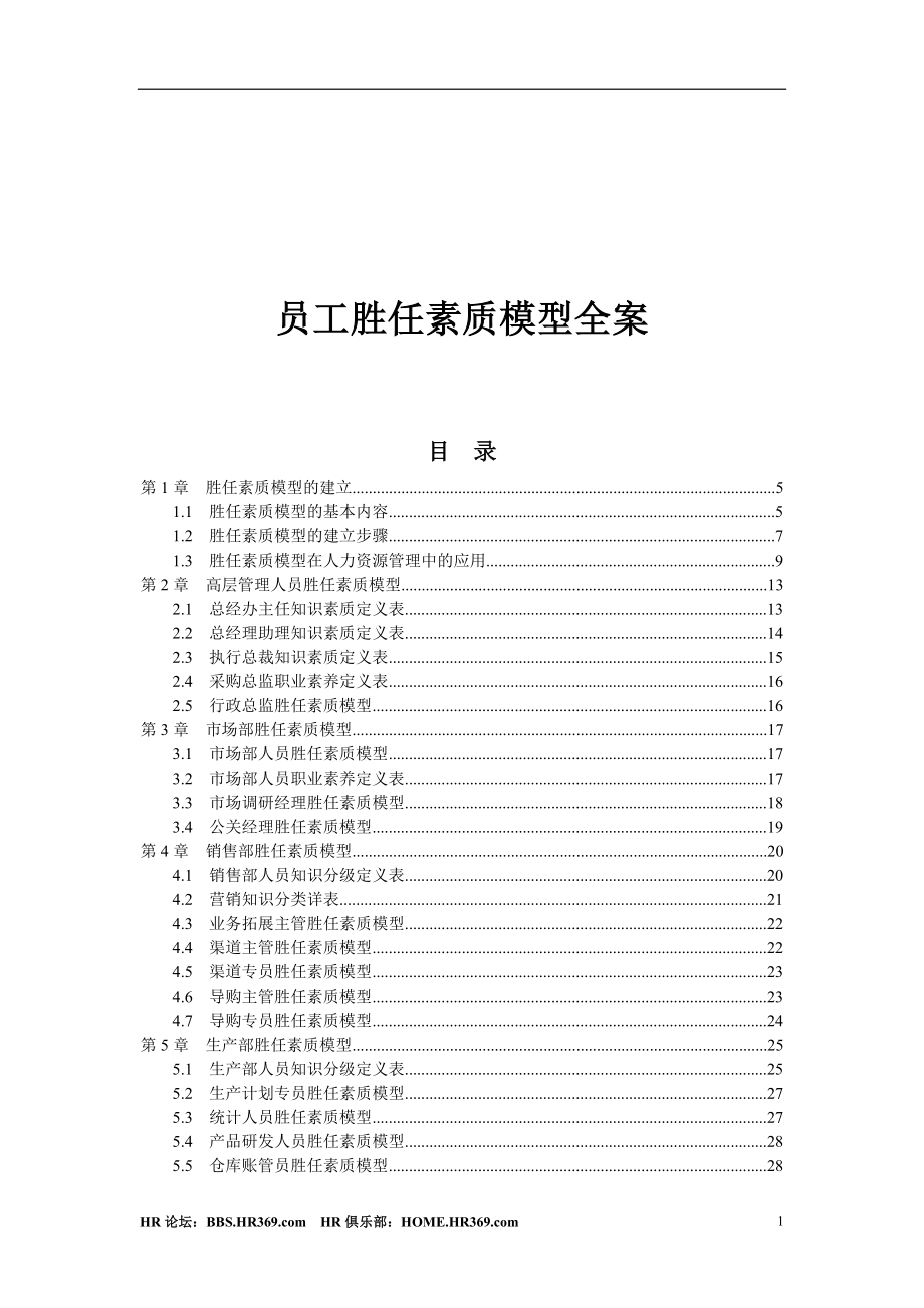 员工胜任素质模型全案.doc_第1页