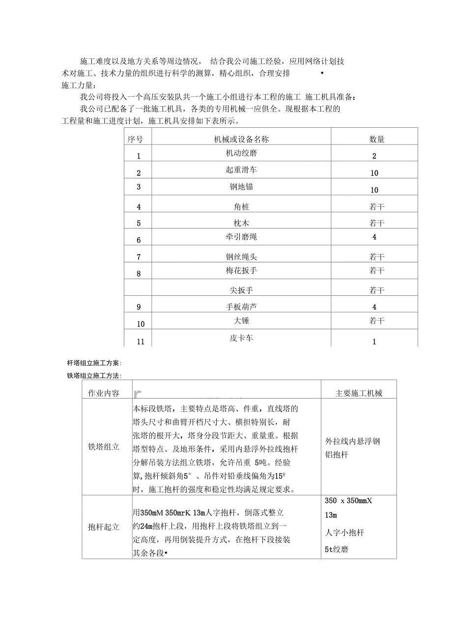 杆塔工程施工方案(实用资料)_第5页