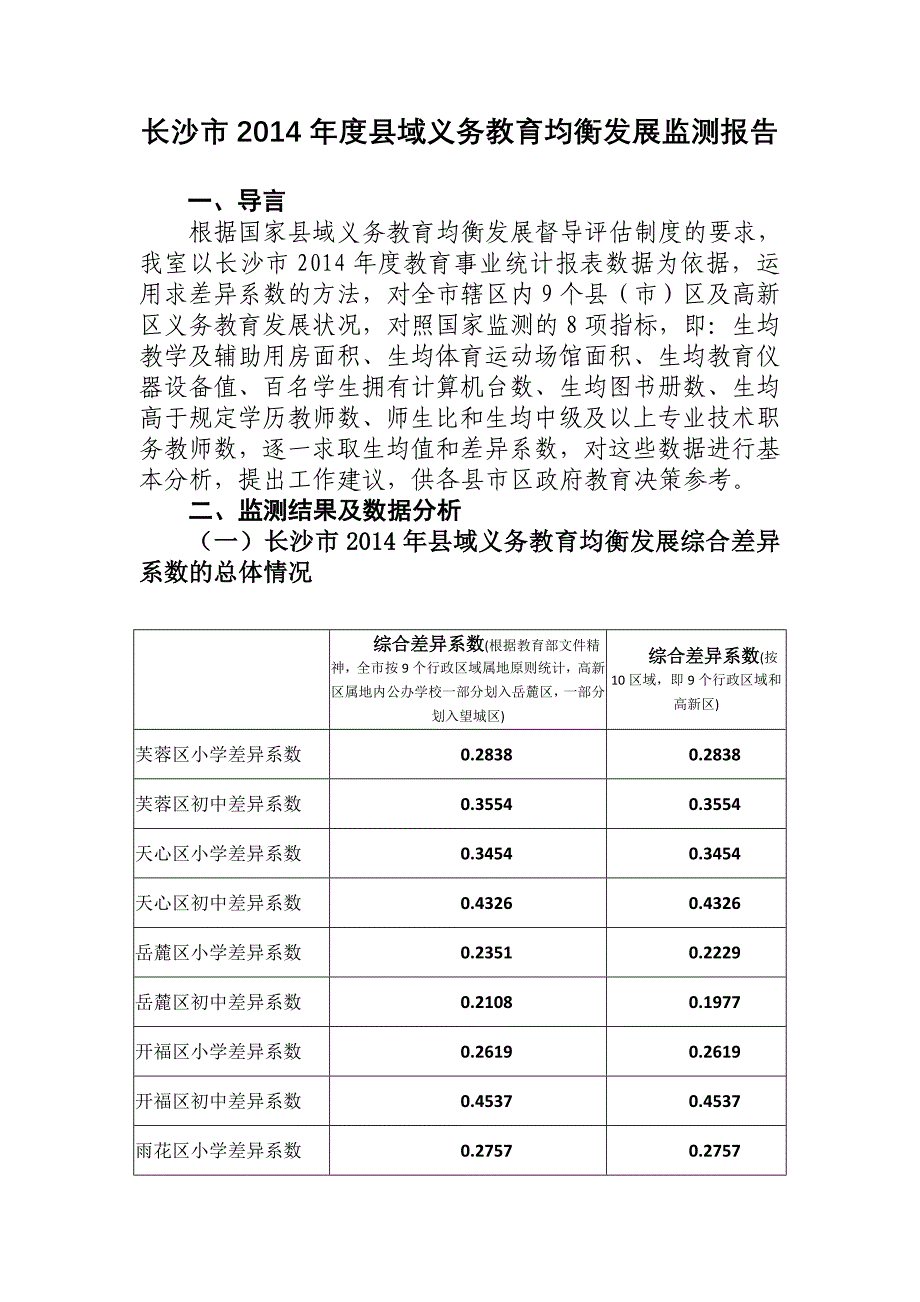 长沙市县域义务教育均衡发展监测报告_第2页