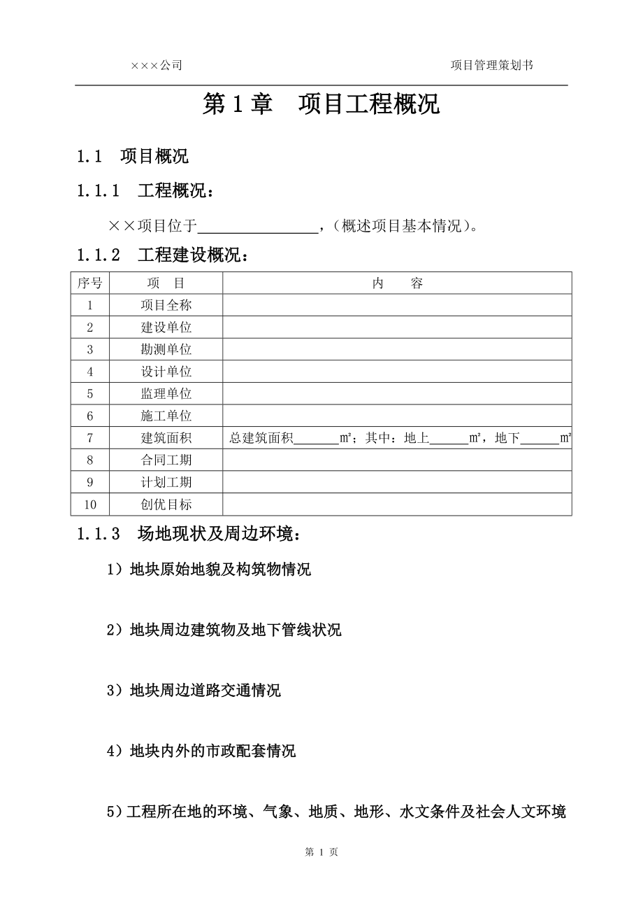 项目管理策划书(模板).doc_第4页