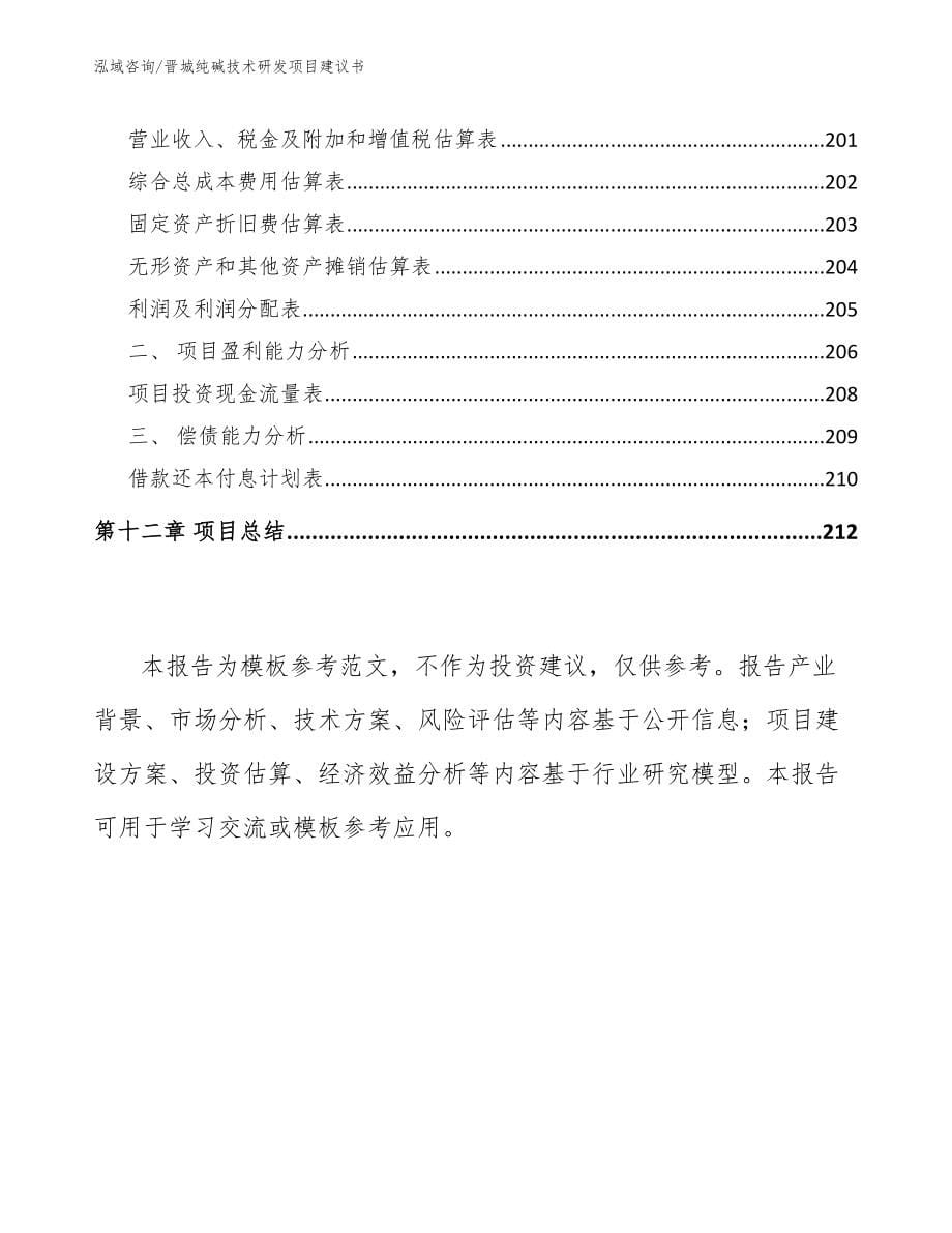 晋城纯碱技术研发项目建议书（模板）_第5页