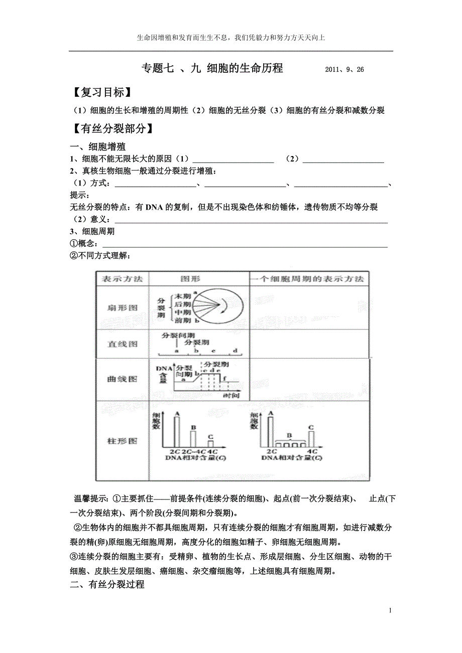 专题七、九 细胞增殖.doc_第1页