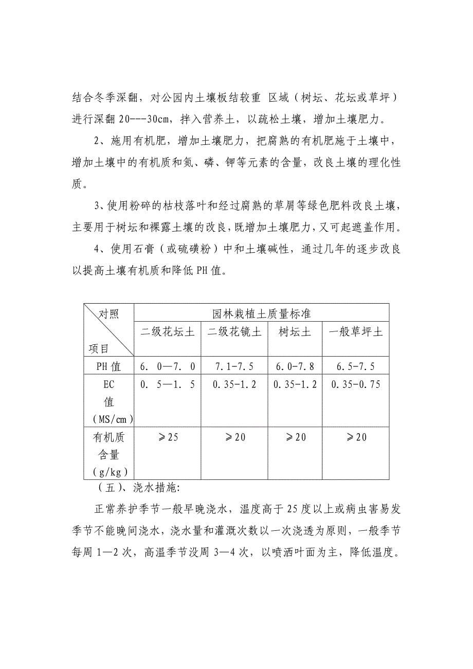 绿化养护技术标_第5页