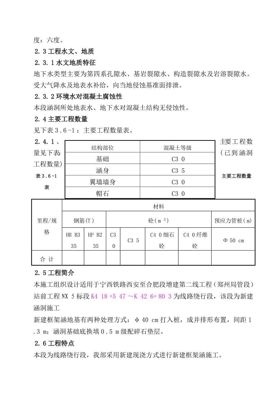 铁路工程新建框架涵施工组织设计_第5页