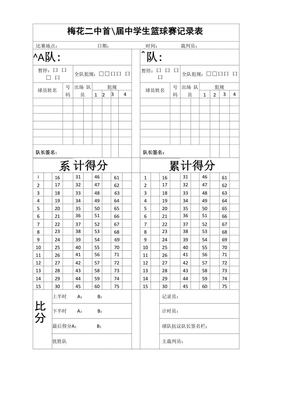 中学生篮球比赛策划书_第5页