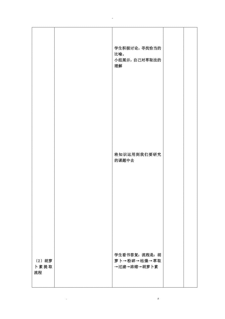 胡萝卜素的提取教学设计_第5页