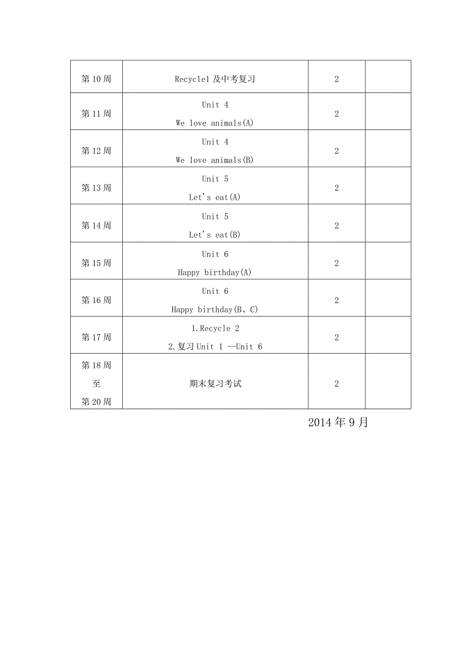 新人教版三年级英语上册教学计划.doc_第3页