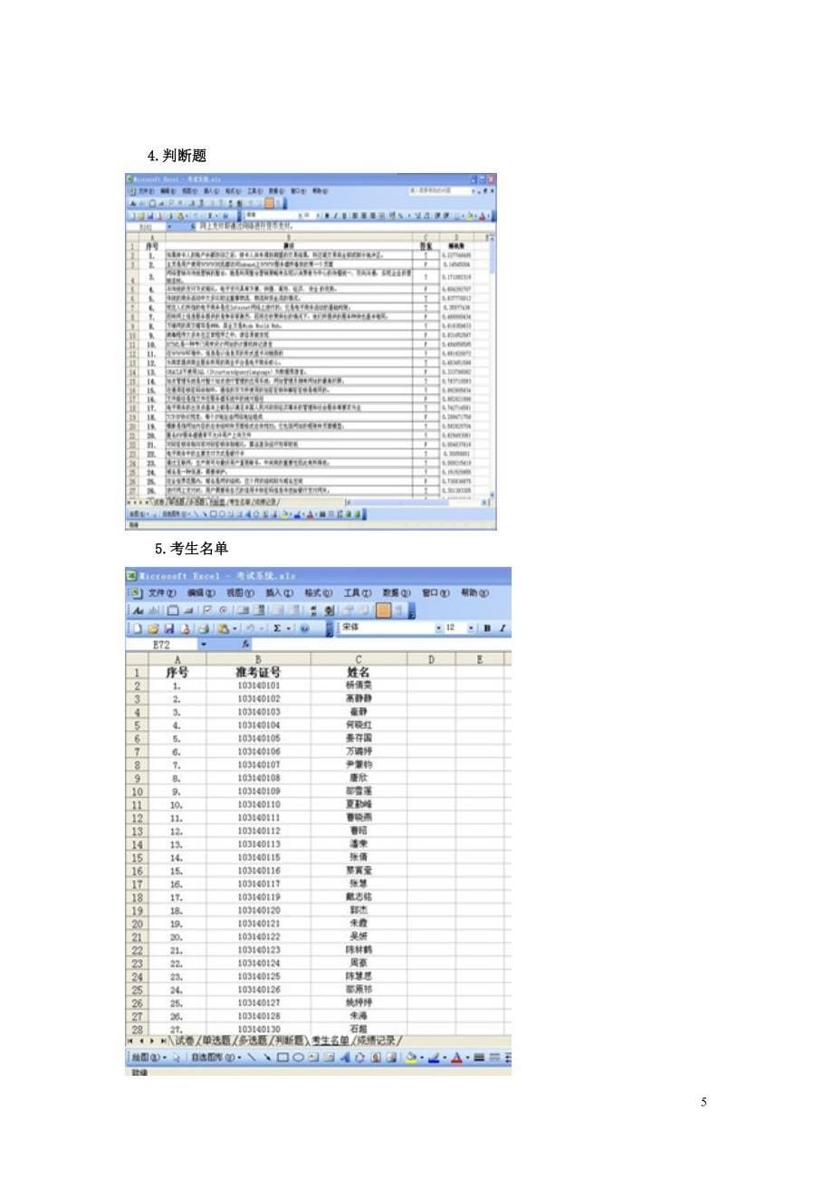 Excel考试调研系统软件项目开发之详细设计说明书格式.doc_第5页