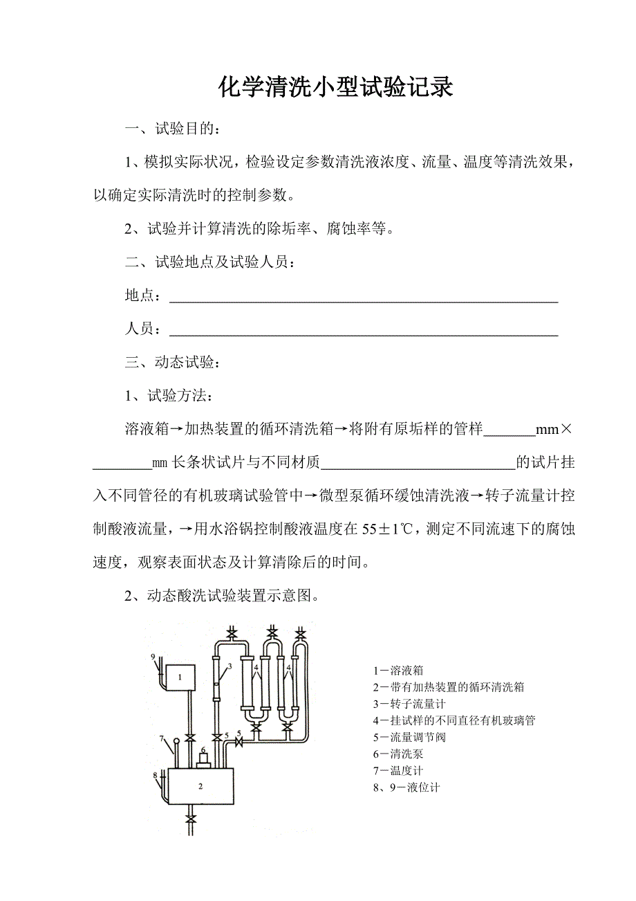 4.化学清洗动态酸洗小型试验(4页)4.doc_第1页