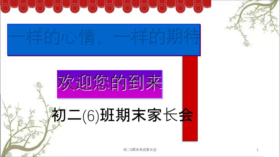 初二6期末考试家长会课件_第1页