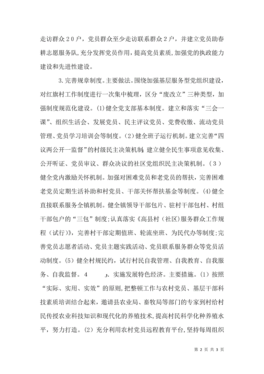 后进村组织整顿工作总结_第2页