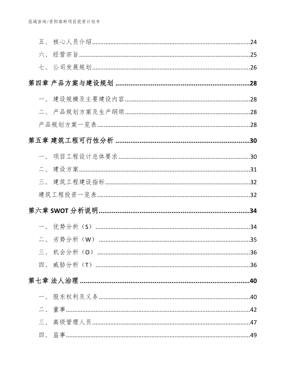 资阳染料项目投资计划书（参考范文）_第2页