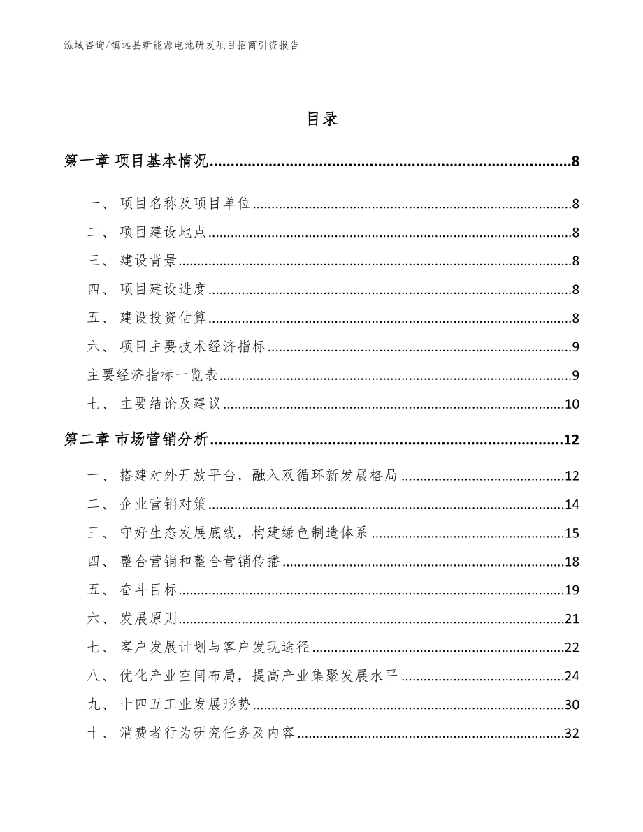 镇远县新能源电池研发项目招商引资报告模板参考_第3页