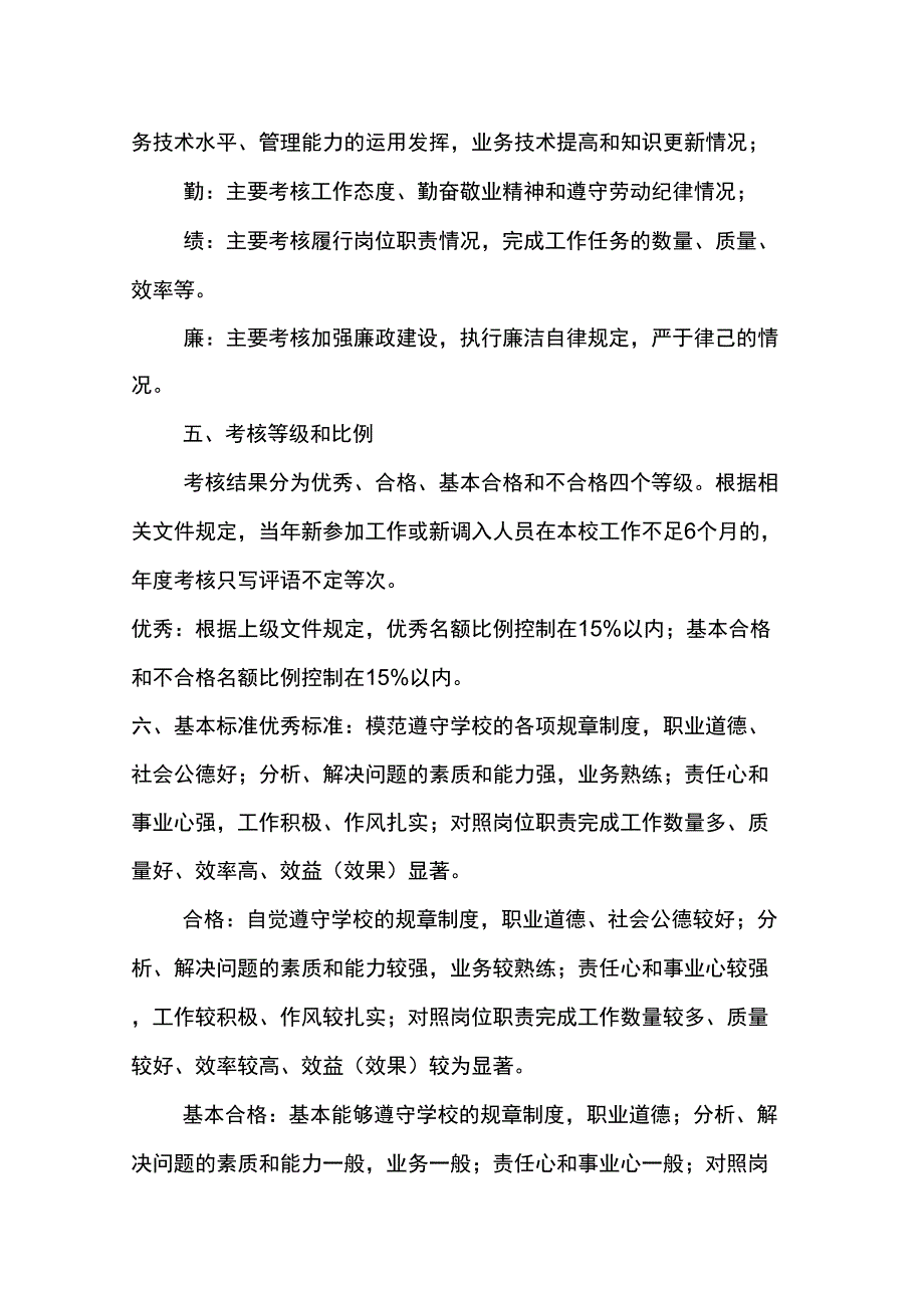 2021年度学校教职工考核办法_第3页