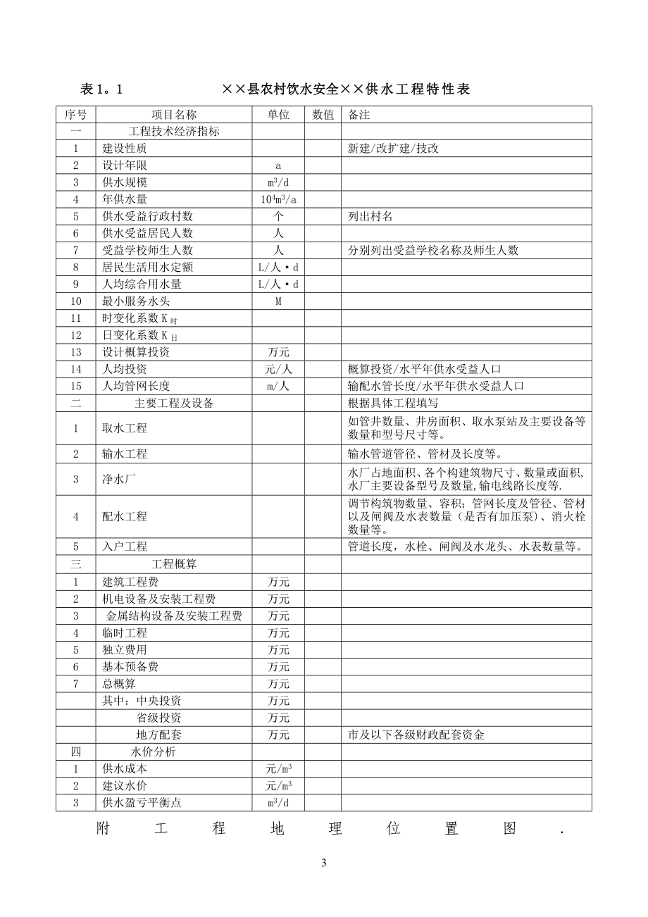 安徽省农村饮水安全初步设计报告编制指南(试行)_第4页