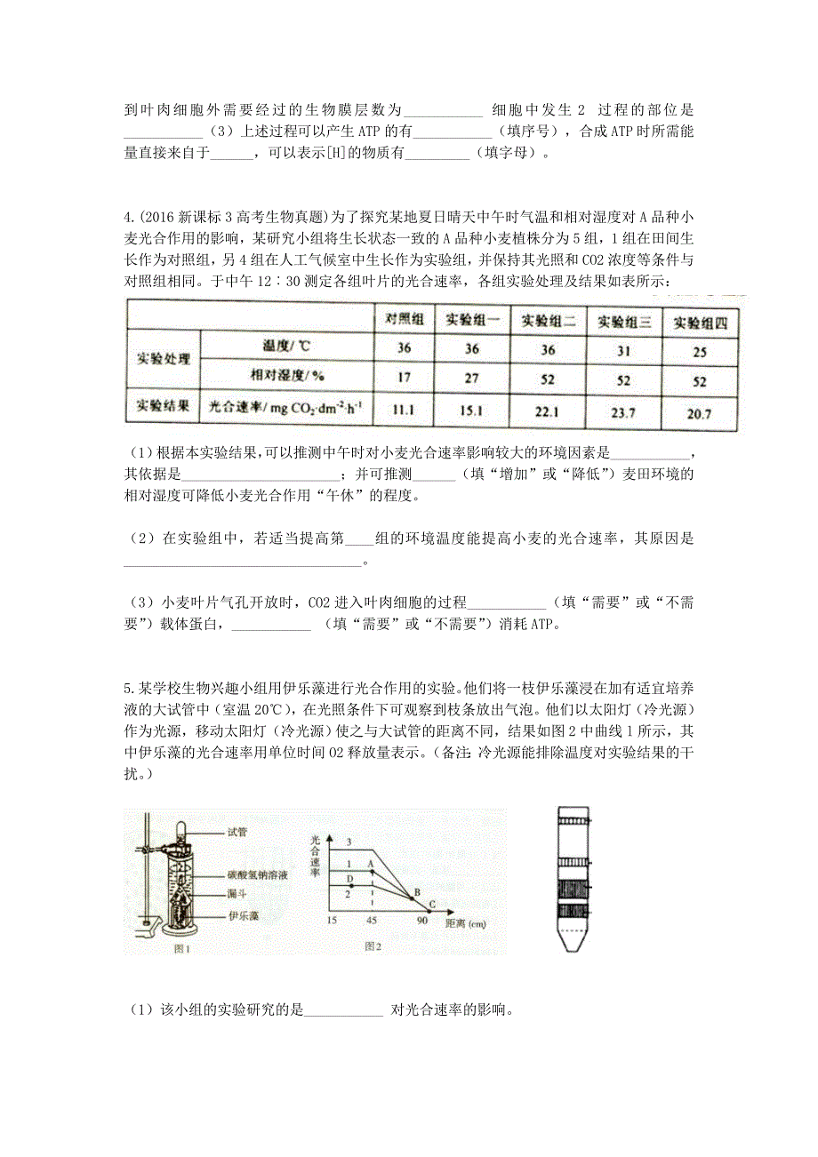 最新光合作用习题汇编_第2页