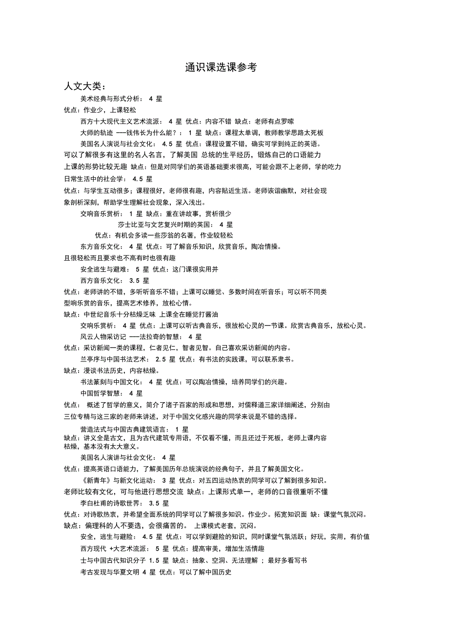 上大通识选课参考11级贡献_第1页