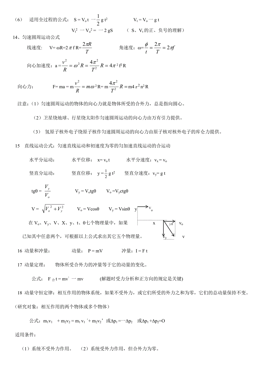 高中物理公式总结_第3页