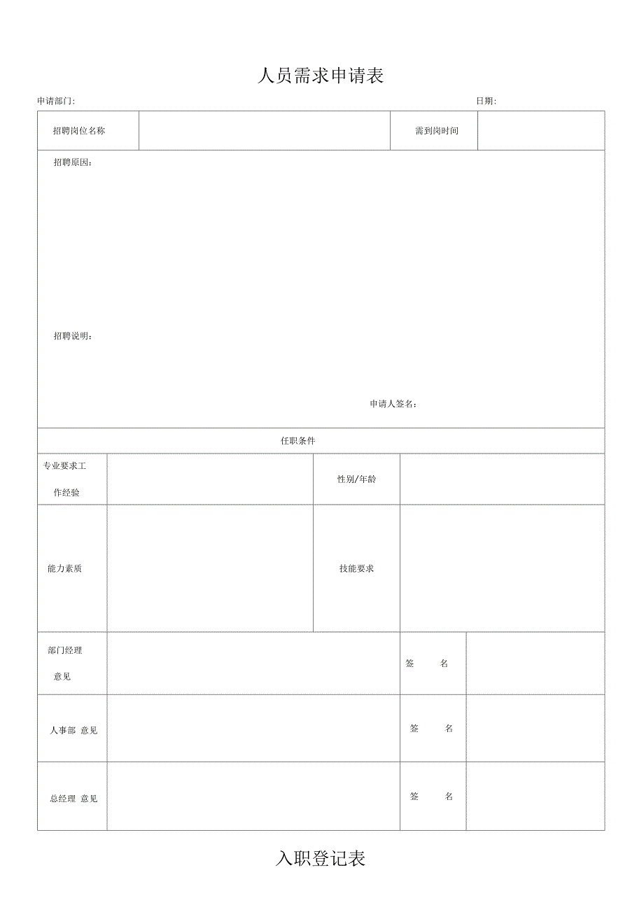 公司行政人事表单大全【模板_第1页