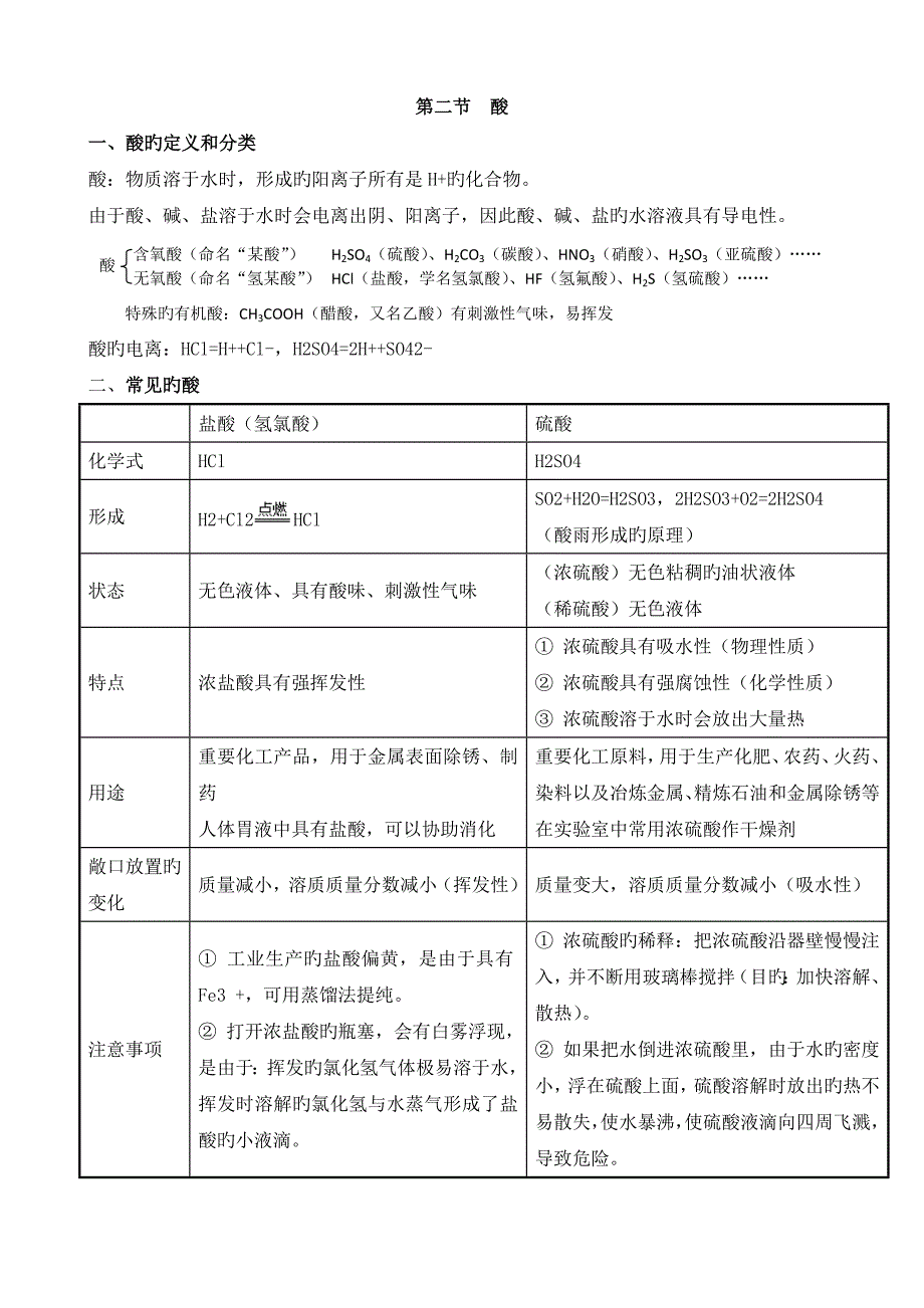 人教版九年级化学-酸和碱讲义_第2页