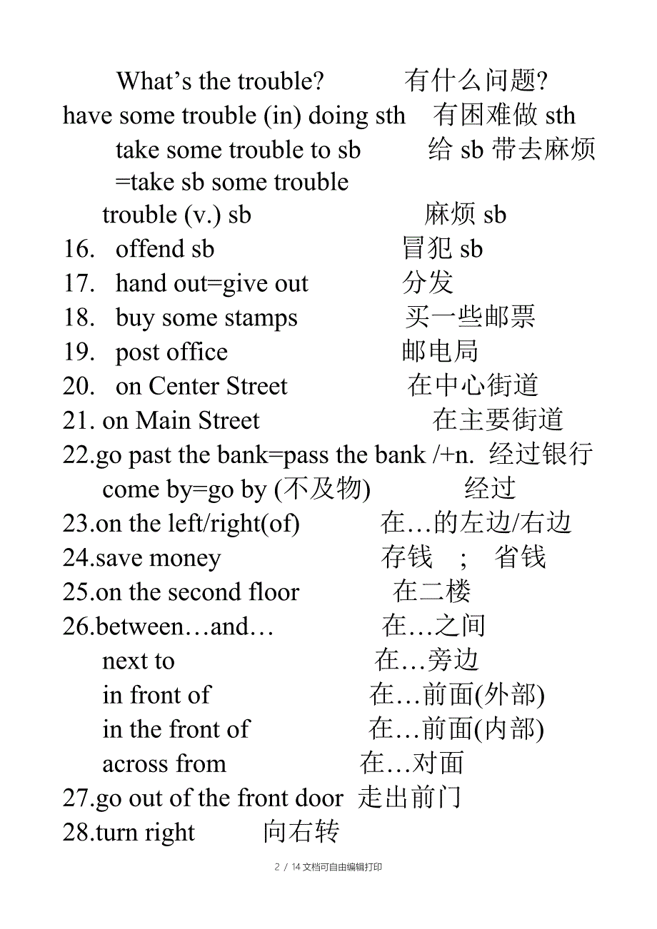 新目标英语九年级第十二单元重点单词短语和语法小结_第2页