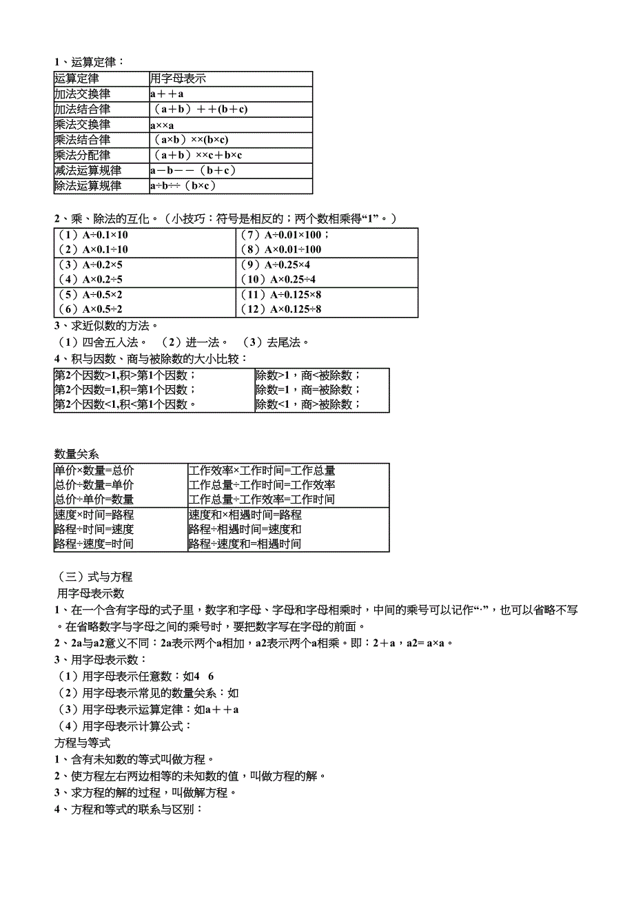 江苏小学数学知识点归纳(推荐)苏教版(DOC 10页)_第4页