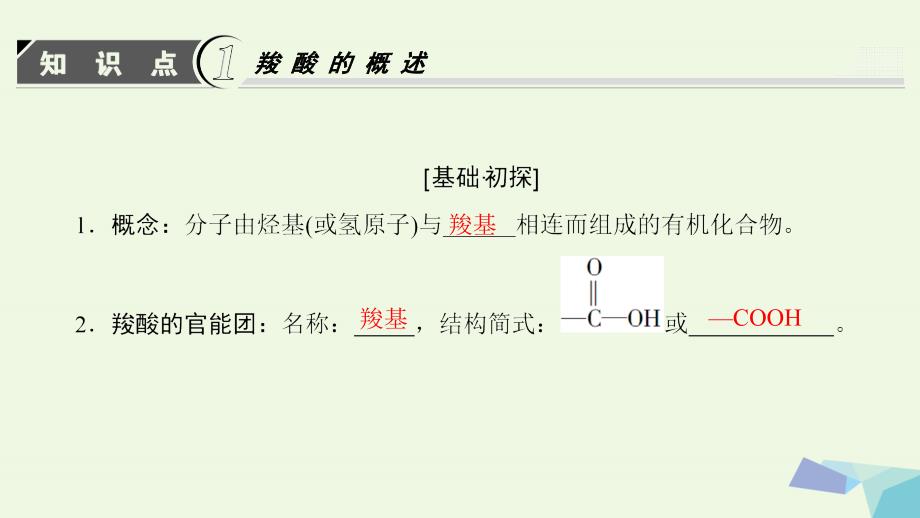 2018版高中化学 第2章 官能团与有机化学反应 烃的衍生物 第4节 羧酸 氨基酸和蛋白质（第1课时）羧酸课件 鲁科版选修5_第3页