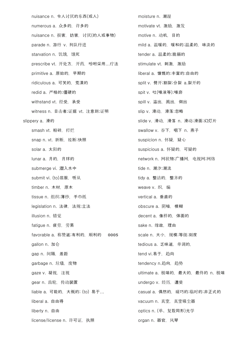 大学英语四级考试高频词汇_第3页