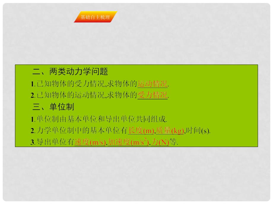 高三物理一轮复习 第三章 牛顿运动定律 8 牛顿第二定律 动力学两类基本问题课件_第3页