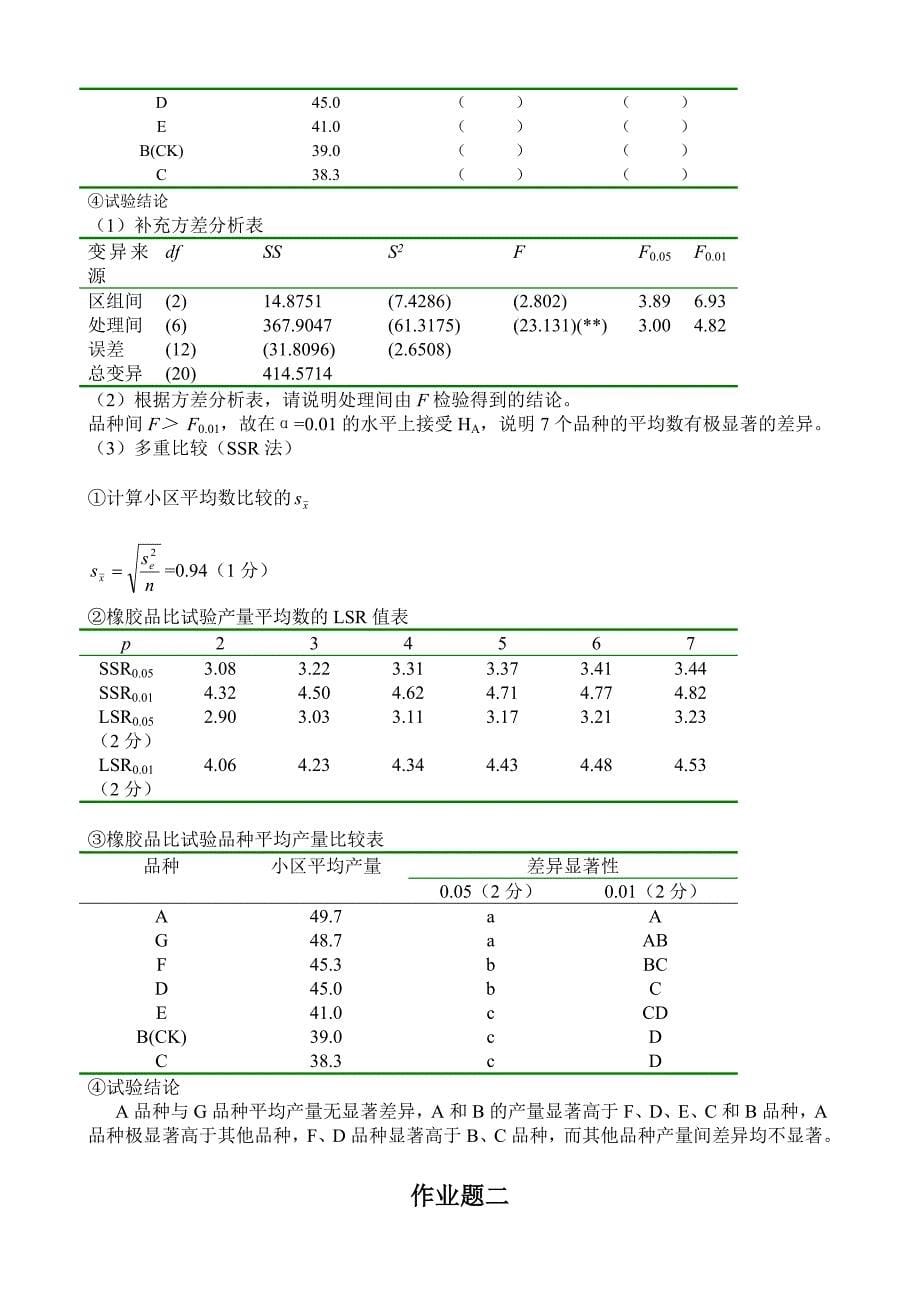 (整理完)田间试验与统计网上作业题_第5页