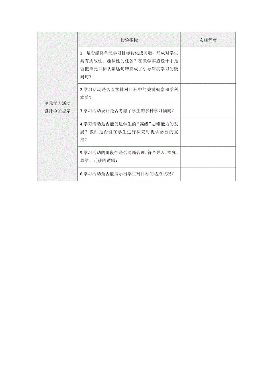 作业表单3：单元学习目标与活动设计及检验提示单 (1).doc_第2页