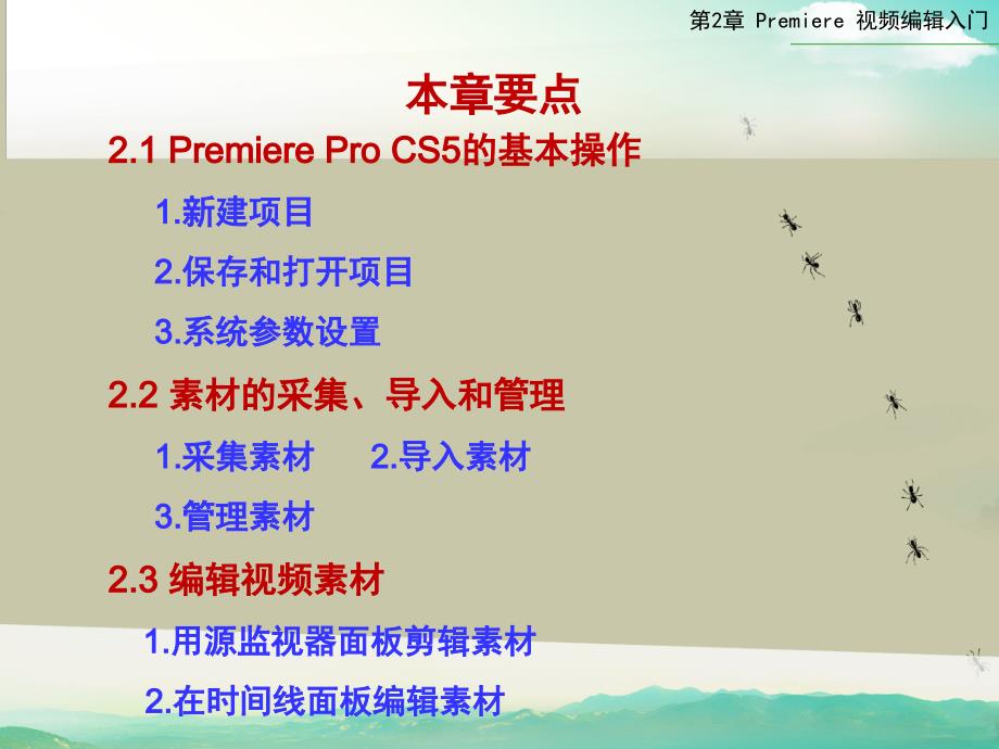 第2章Premiere视频编辑基础PPT课件_第3页