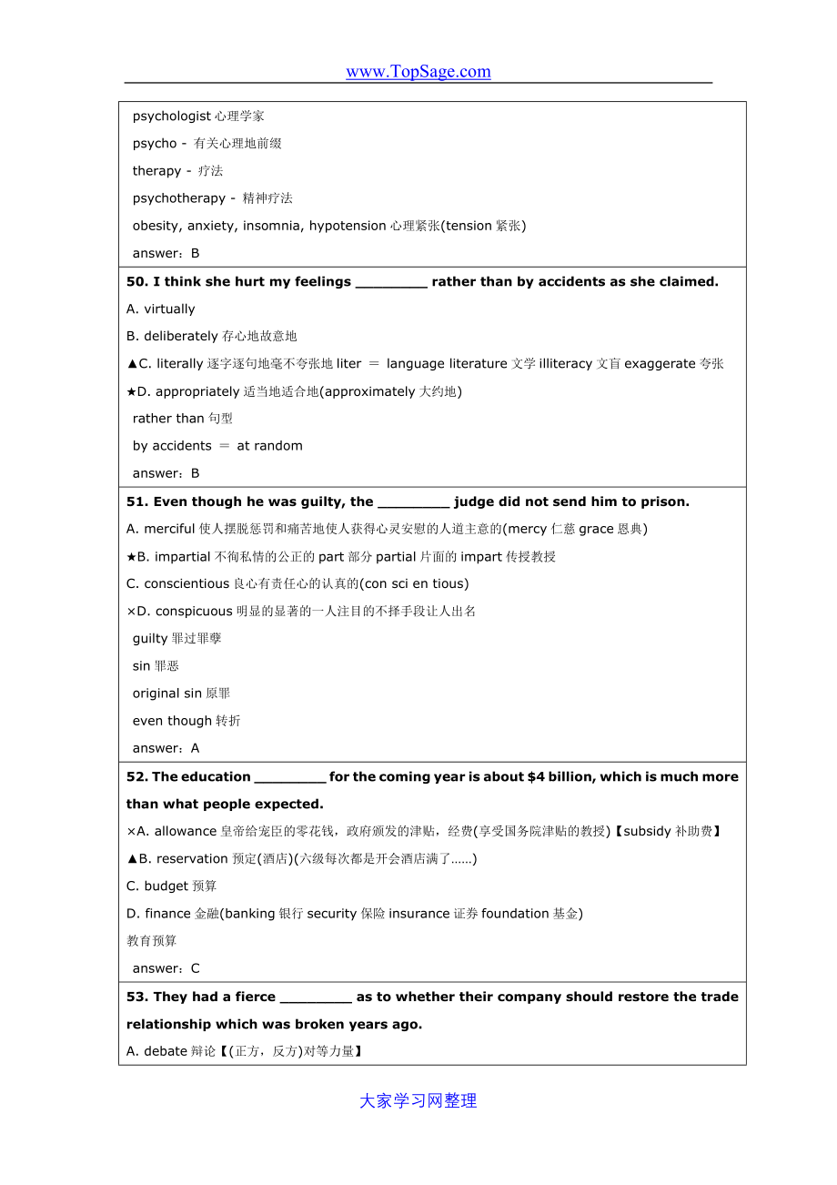 CET6张亚哲名师笔记(精品)_第4页