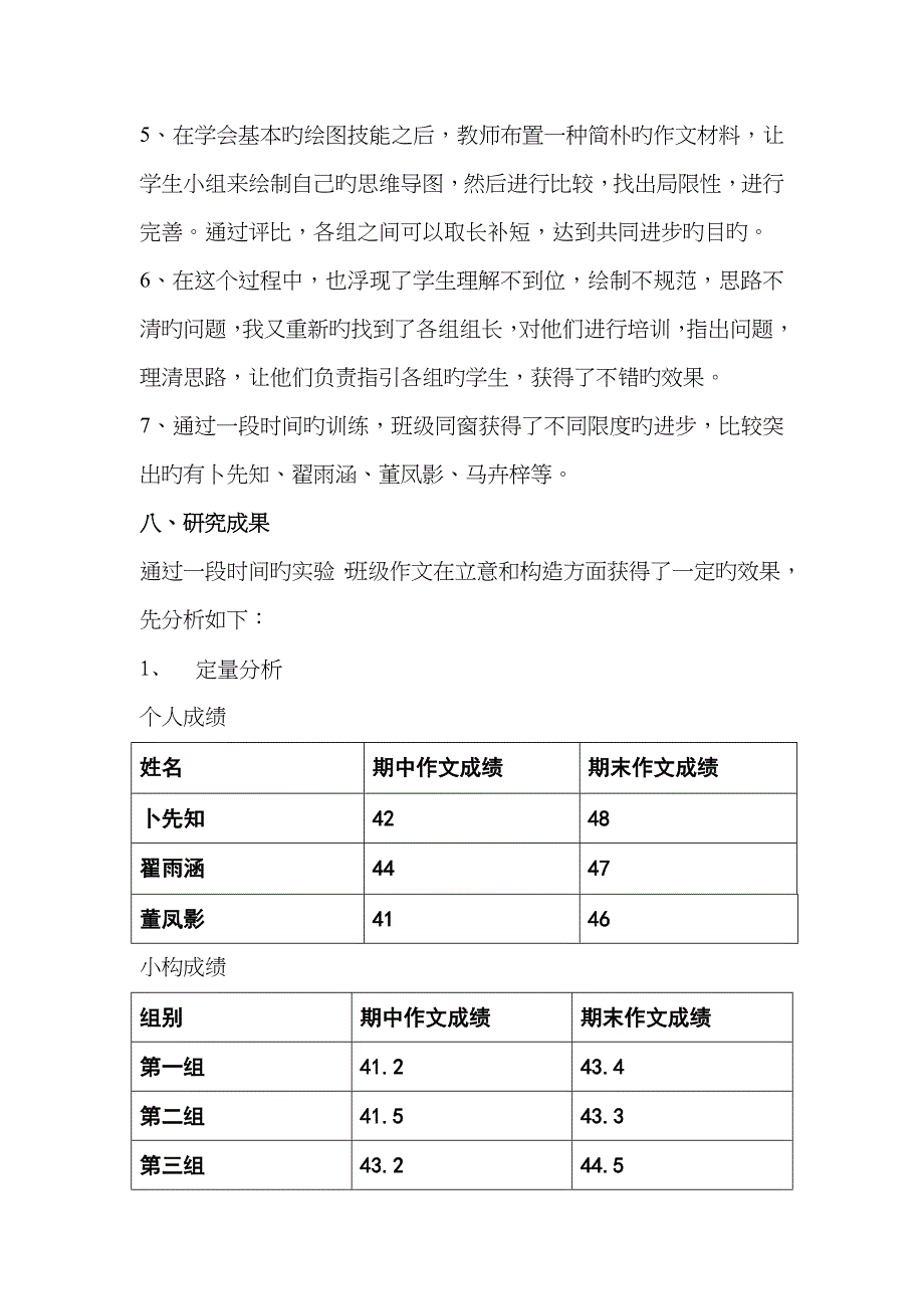 2023年思维导图在高中语文作文教学中的应用课题阶段性实验报告_第4页