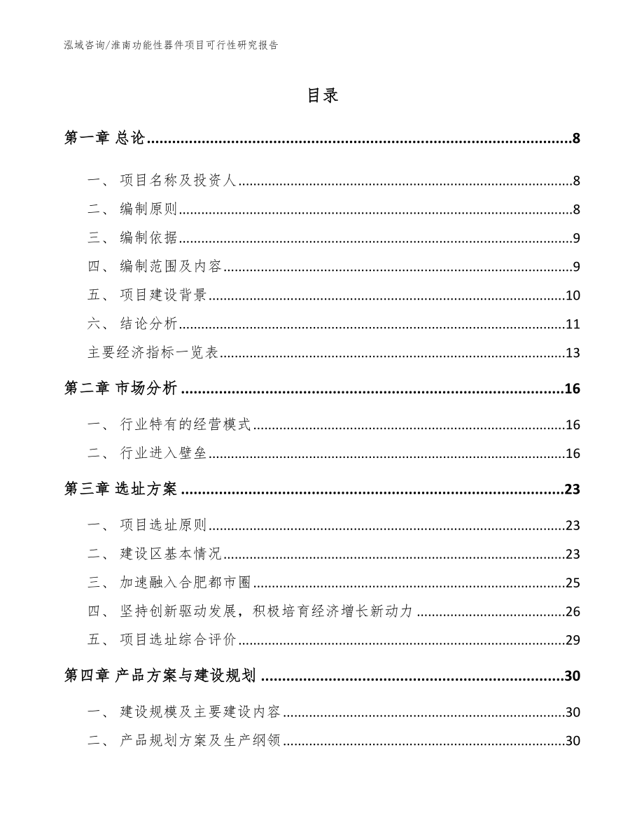 淮南功能性器件项目可行性研究报告_第2页