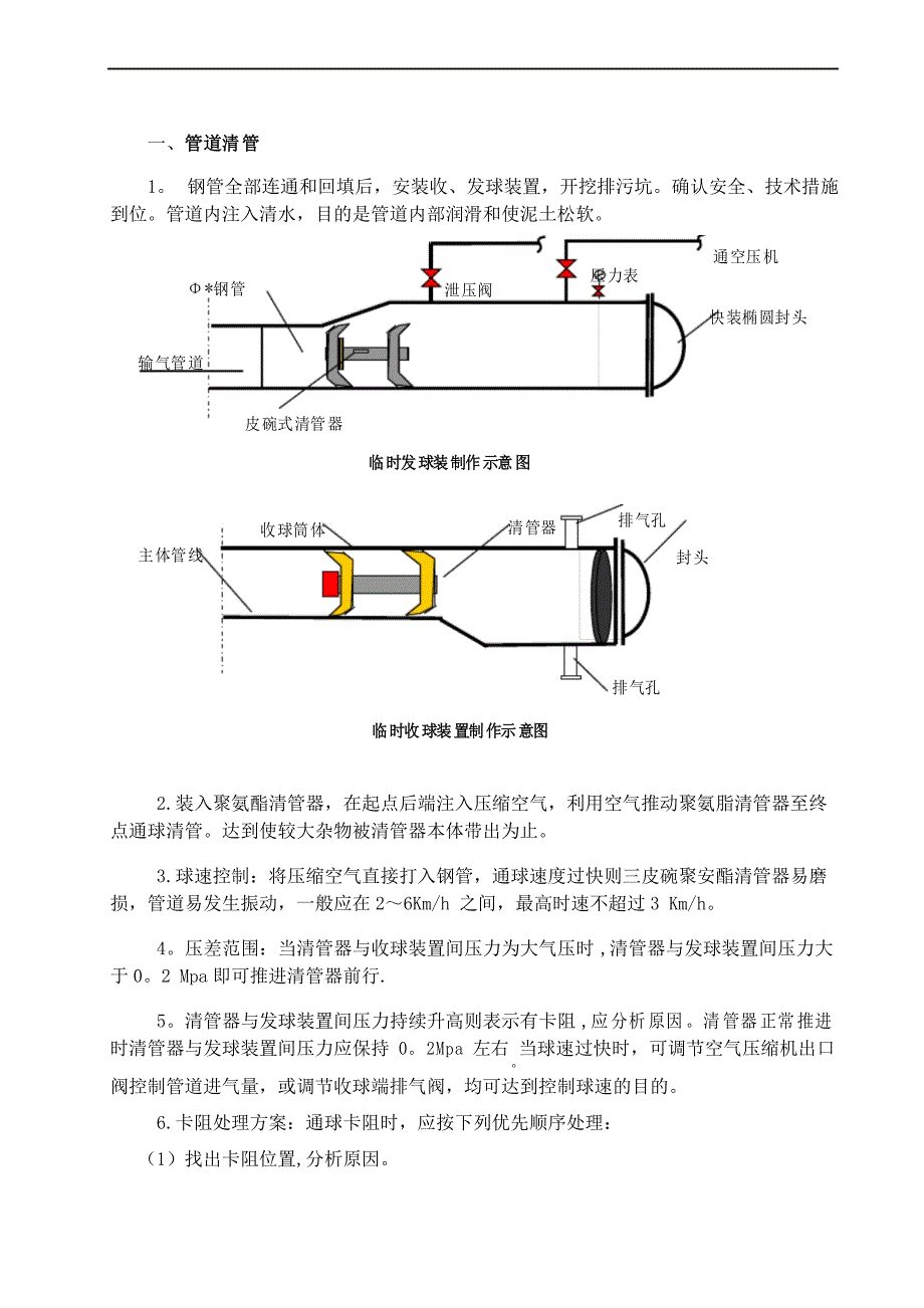 天然气管道通球通球、清管作业指导书_第3页