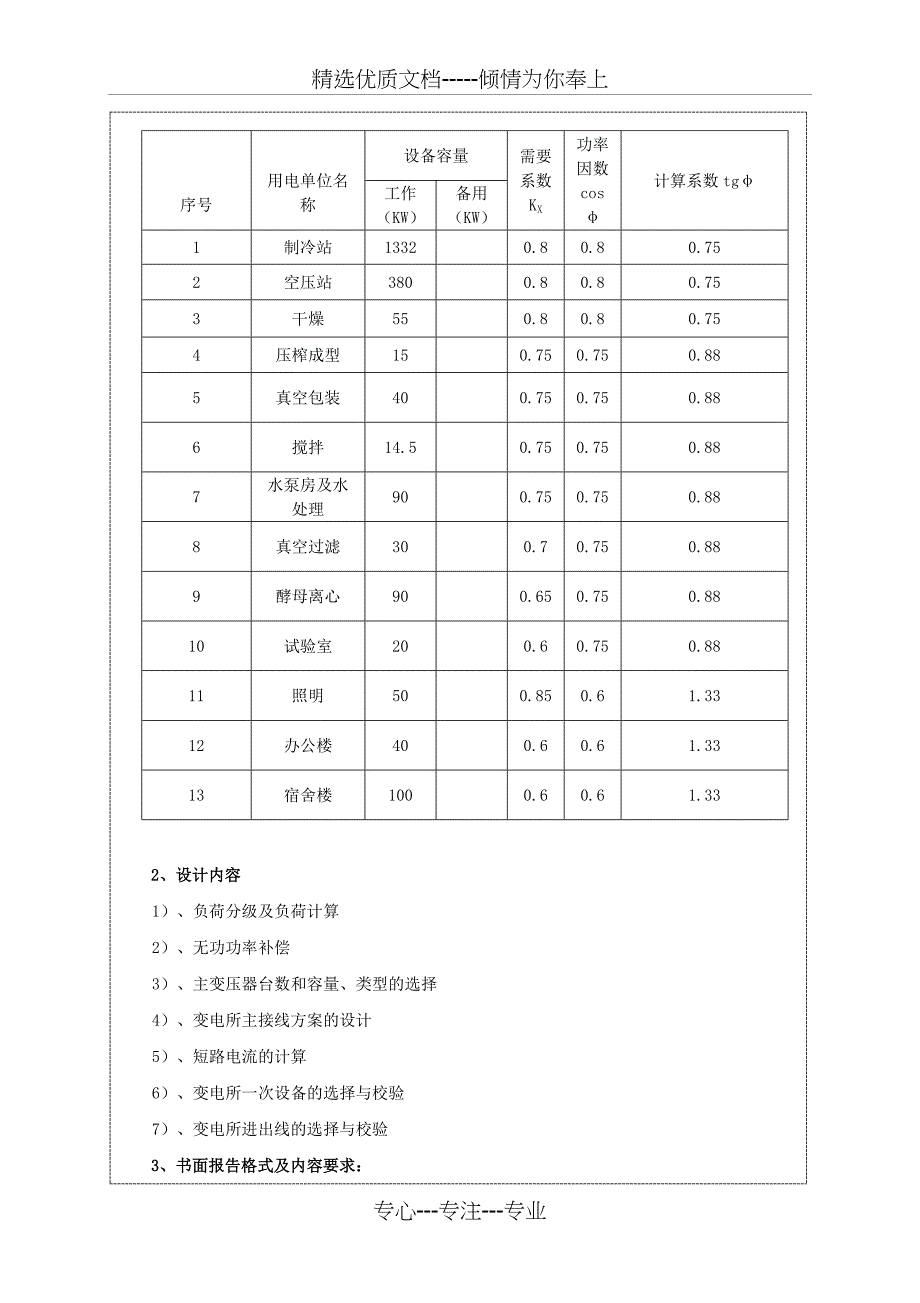 工厂供电课程设计任务书剖析_第2页