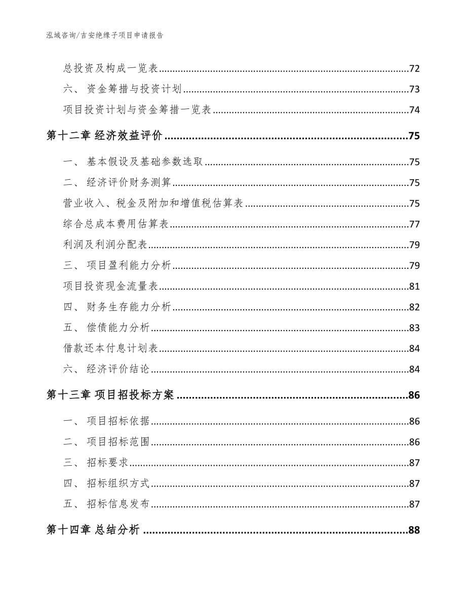 吉安绝缘子项目申请报告_范文模板_第5页