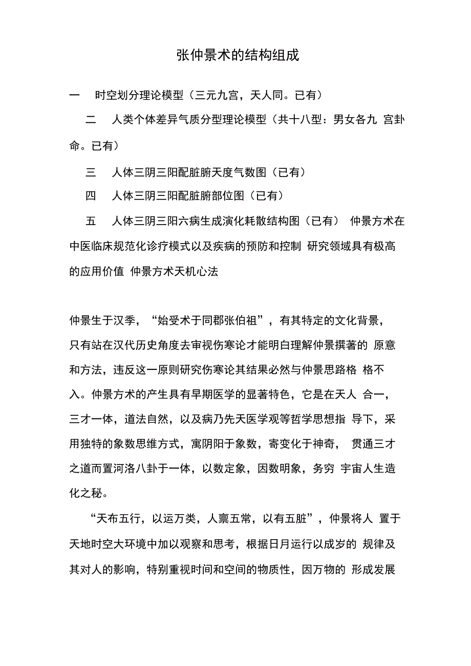 张仲景术的结构组成_第1页
